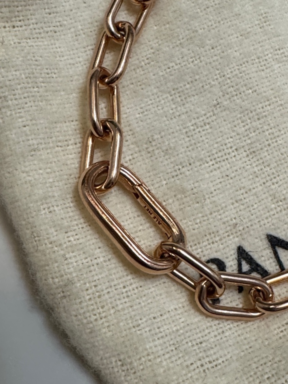 Pandora Rose Gold paperclip Bracelet - Picture 5 of 7